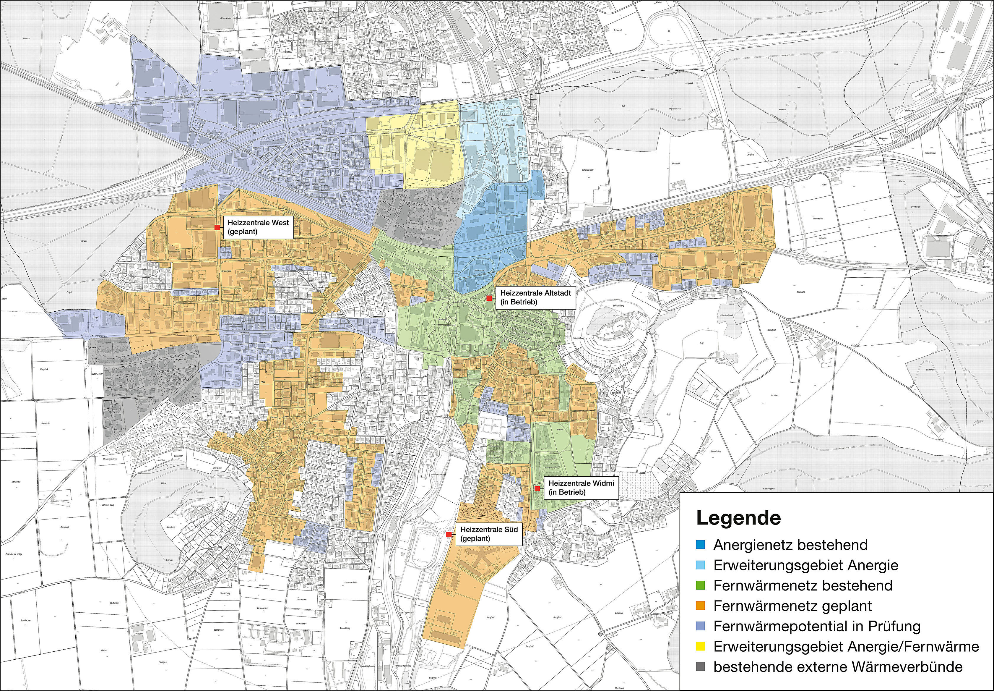 Bauplan Fernwärme Lenzburg